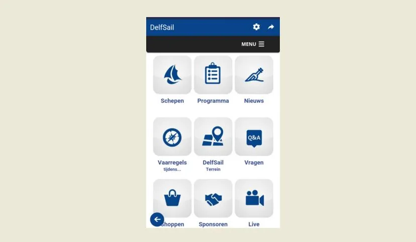 app communicatie delfsail 2016
