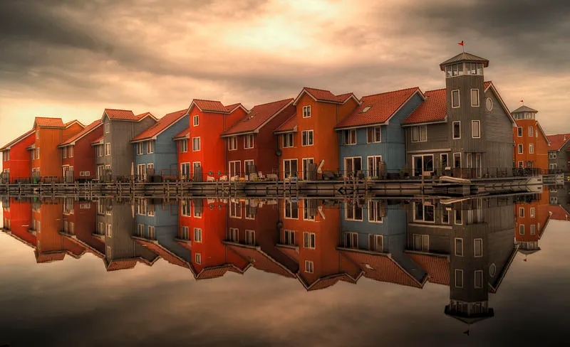 beautiful colourful houses in the netherlands free license cc0