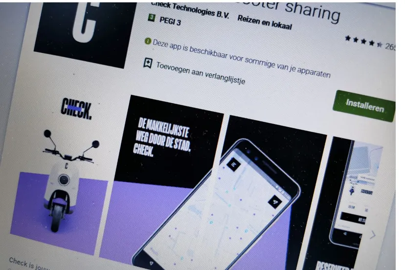 check app deelscooters eigen bewerking de redactie