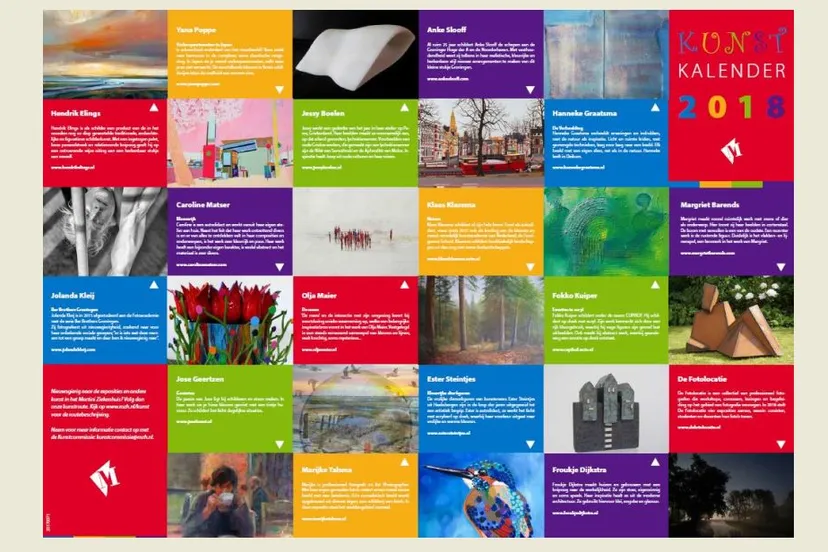 de kunstkalender 2018 is tijdens de kunstmarkt gratis te verkrijgen afbeelding martini ziekenhuis1