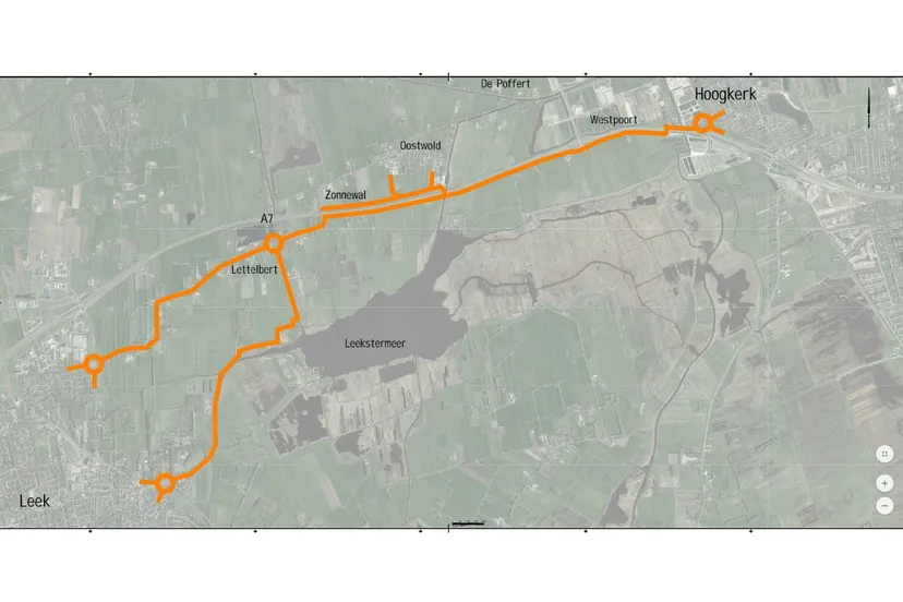 doorfietsroute groningen leek