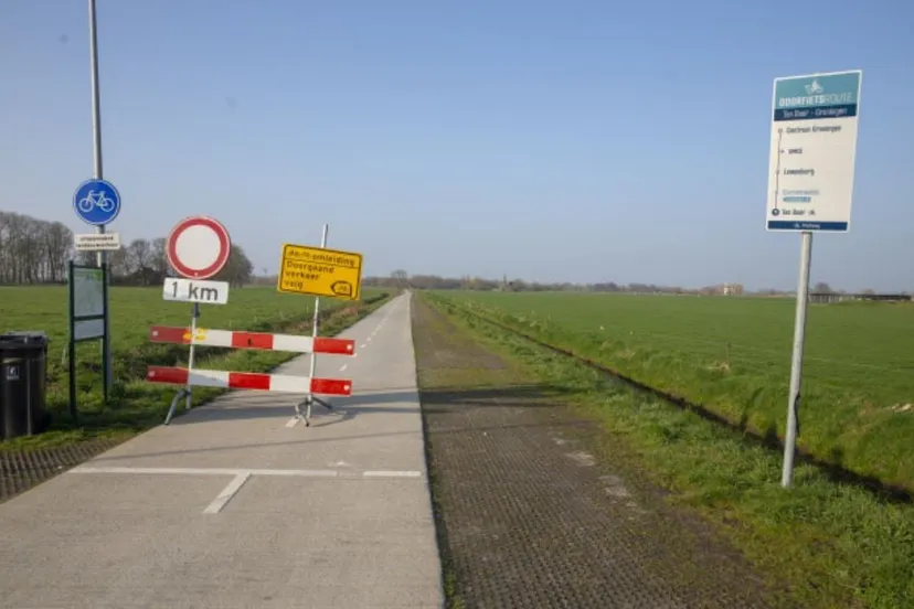 fietspad richting garmerwolde