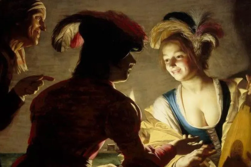 gerard van honthorst 1592 1656 de koppelaarster 1625 olieverf op paneel utrecht centraal museum e1547397676559