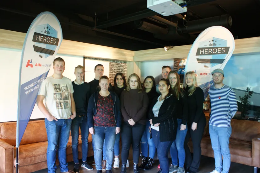 groepsfoto studenten alfa college