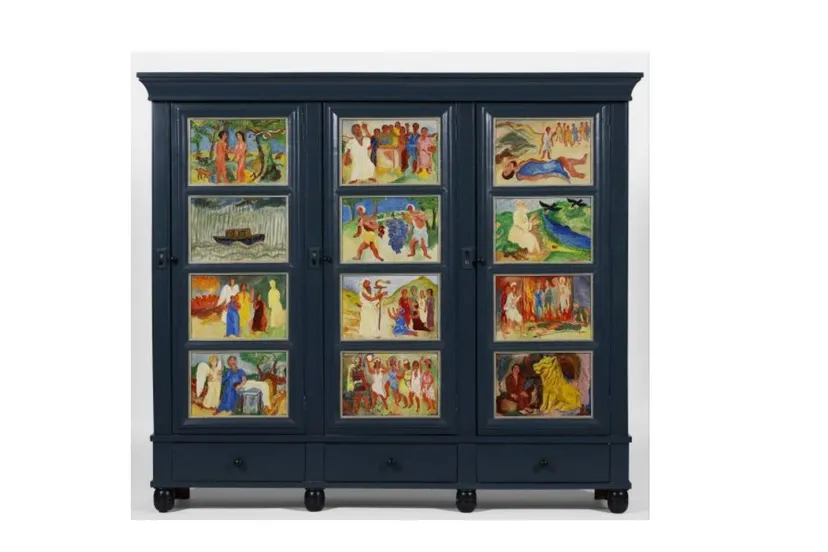 hendrik nicolaas werkman kast met oudtestamentische voorstellingen 1943