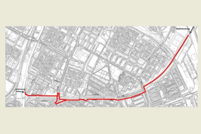 het voorkeurstrac voor de fietsroute langs het spoor groningen sauwerd1