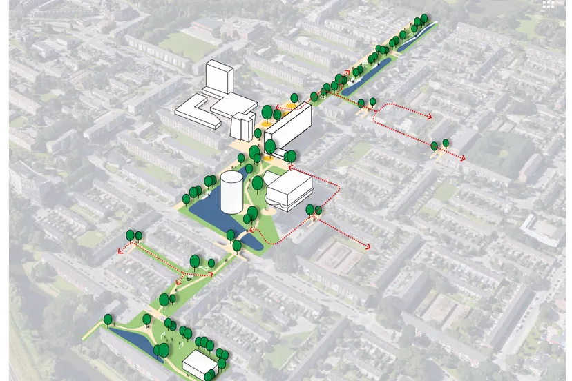 impressie groene as door selwerd 1 impressie van de groene as door selwerd en in de bijlage van het persbericht zijn opgenomen impressies van de berkenlaan bron bouwdoos selwerd