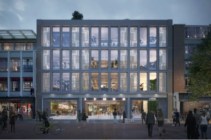 impressie groot handelshuis aanzicht grote marktkaasnrijst