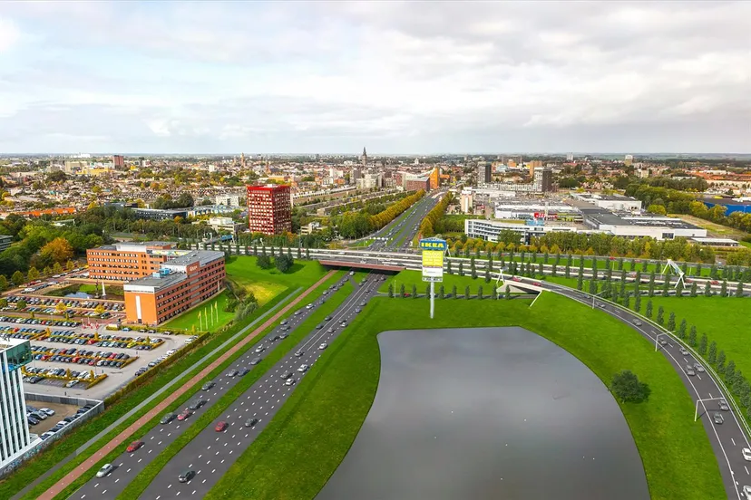 impressie nieuwe afrit om skivijver europaweg boumaboulevard
