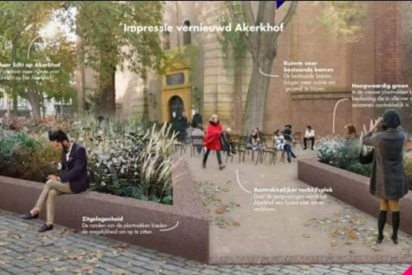 impressie van het vernieuwde akerkhof gemeente groningen 1