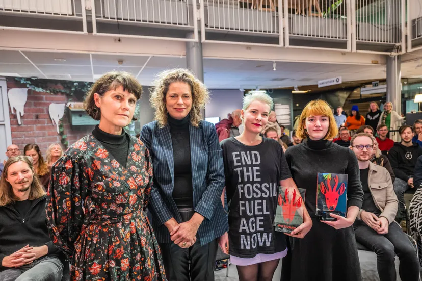 juryvoorzitter emily kocken kirsten de wrede maartje terpstra en katayoon valamanesh foto knelis