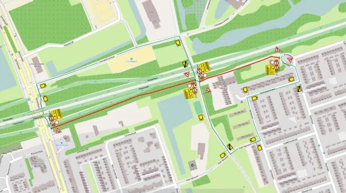 kaartje werkzaamheden provincie noordelijke ringweg