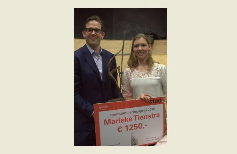 marieke tienstra winnaar sportstimuleringsprijs 2016 gemeente groningen