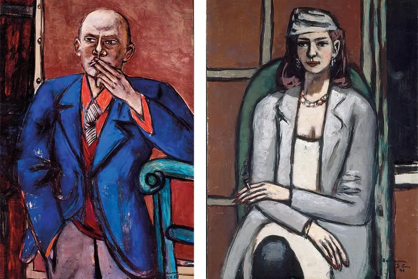 max beckmann self portrait in blue jacket quappi beckmann