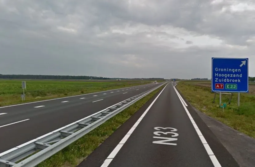 n33 afslag a7 richting zuidbroek