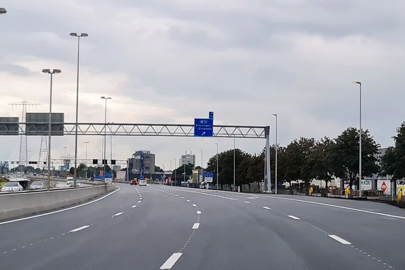 nieuwe rijstrook afrit