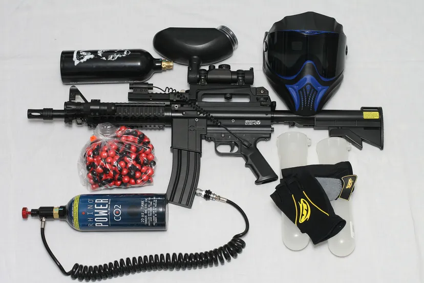 paintball gun and equipment cc by 20 bob mcgrath from potsdam us