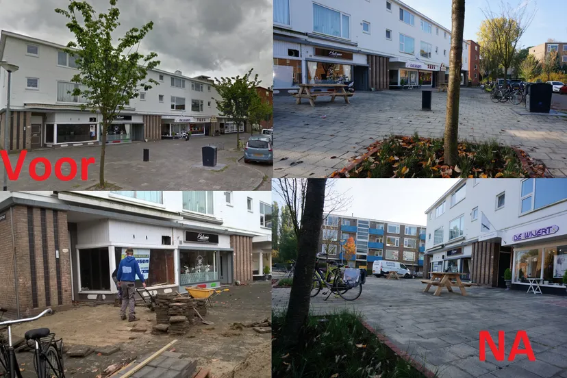 pleintje w buningstraat voor en na