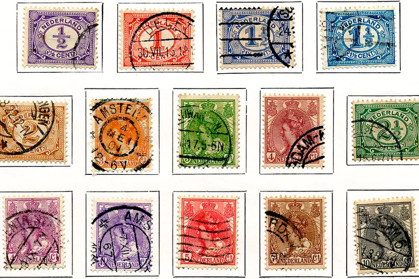 postzegel 1899 1922 1 2 10 cent publiek domein