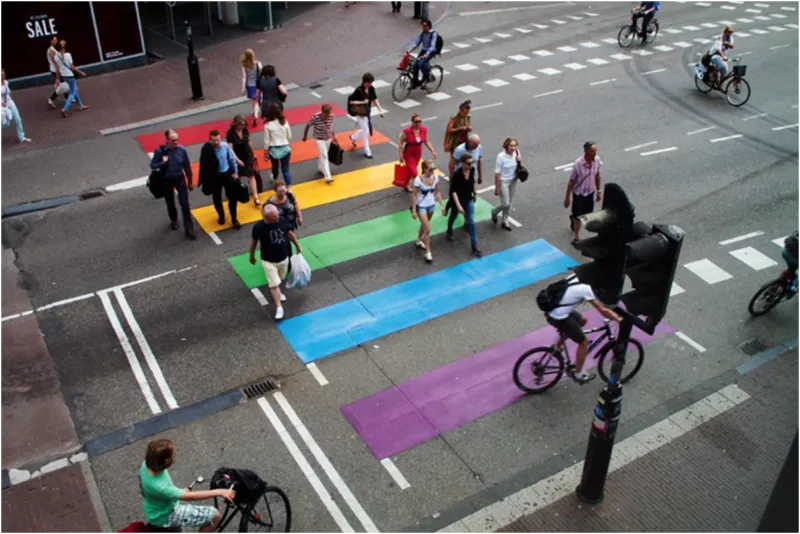 regenboogzebrapad dwars groenlinks