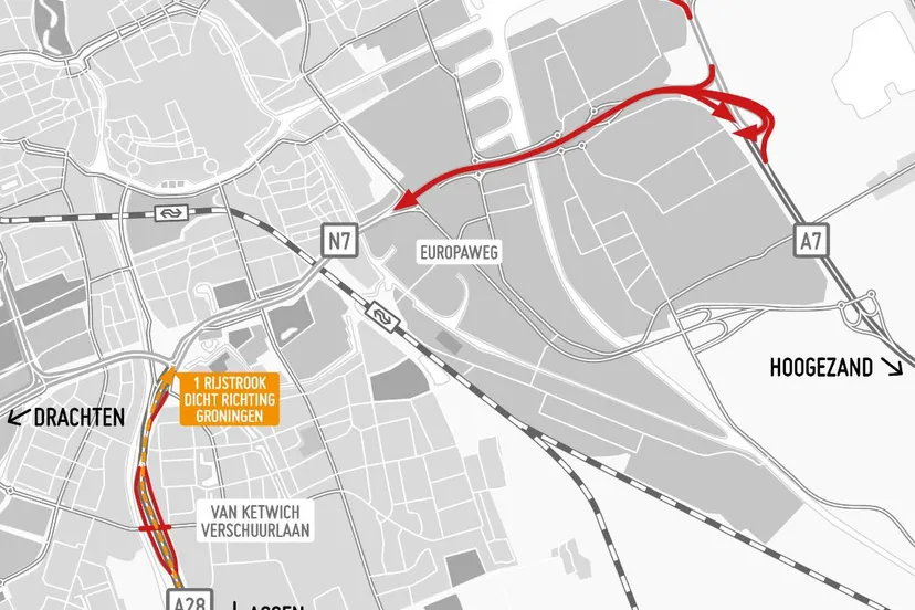 ringweg werkzaamheden zomer groningen bereikbaar