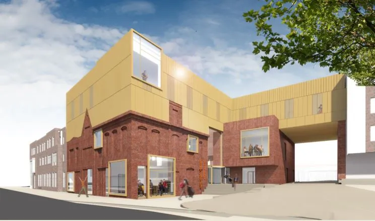 sfeerimpressie hoofdingang prins claus conservatorium