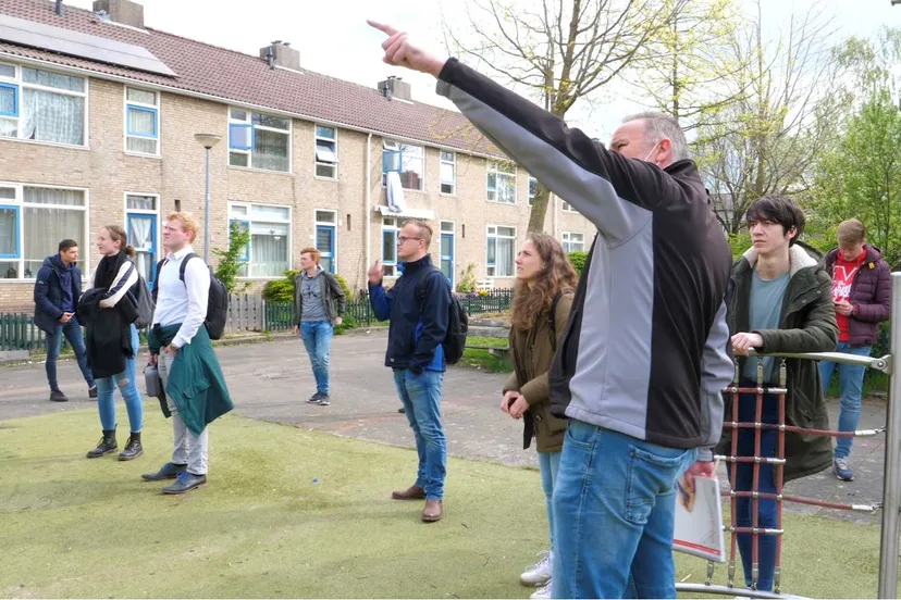 studenten tijdens woningopname alfa college