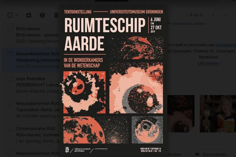 tentoonstelling rug ruimteschip aarde rug 1