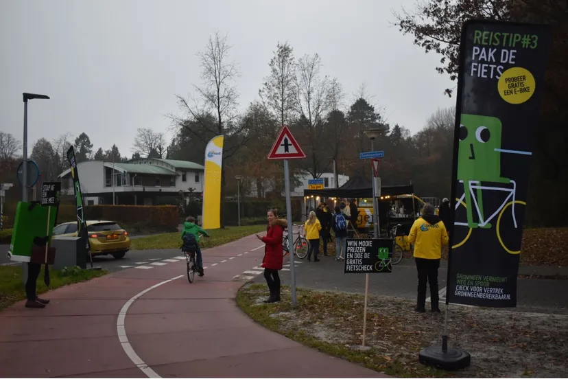 traktatie voor fietsers van en naar groningen