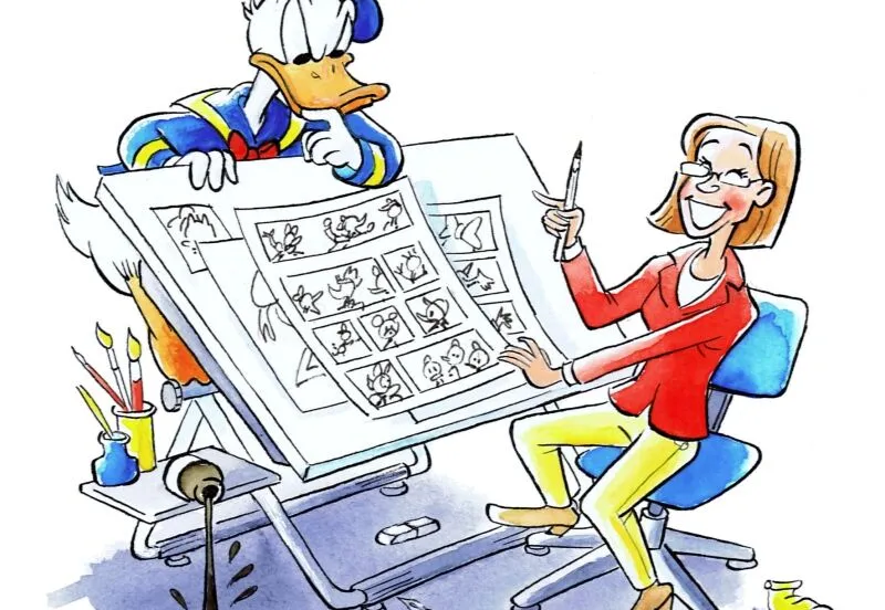 zelfportret wilma van den bosch en donald duck