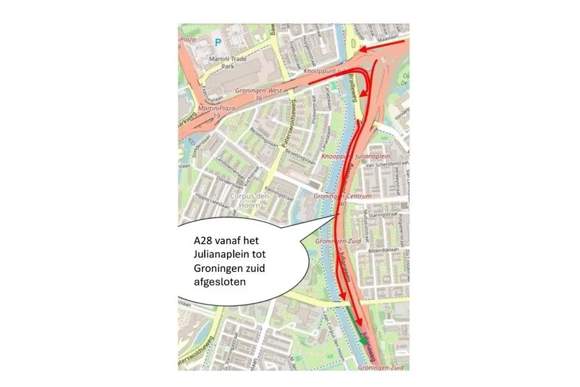 weekendafsluiting a28