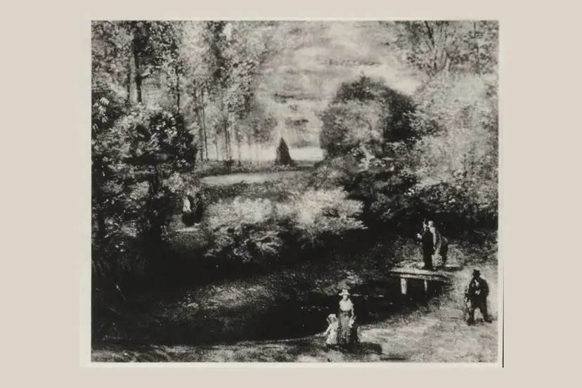 letang dans le jardin du presbytere a nuenen vincent van gogh