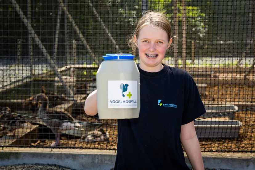 een enthousiaste collectant foto julie blik vogelhospitaal