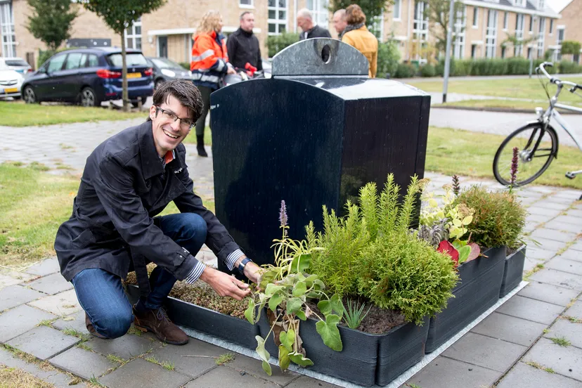 foto 1 bij proef containertuintjes chris hoefsmit