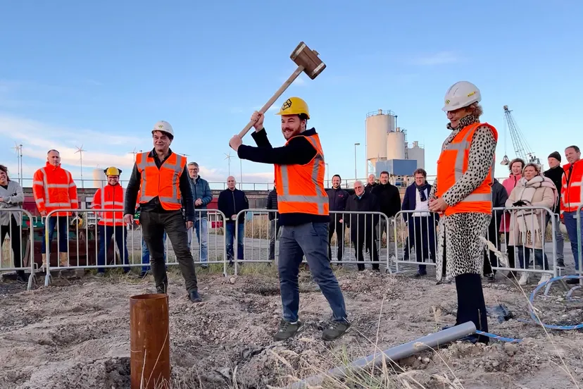 fotos eerste paal circulair bouwlab in haarlem 3