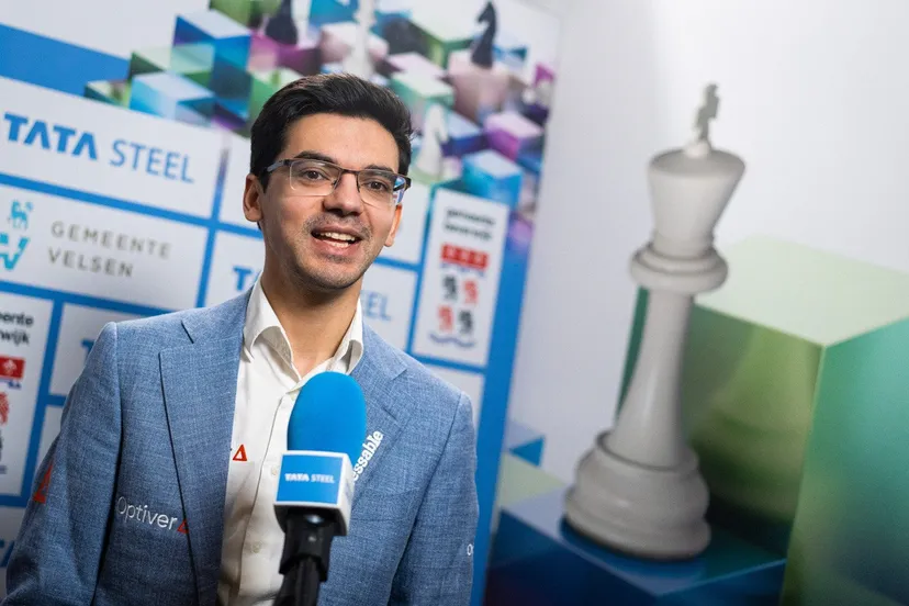 winnaar tata steel chess tournament 2023 anish giri foto lennart ootes