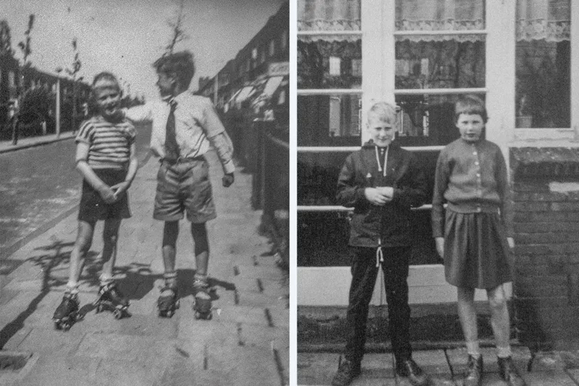 rolschaatsen en met joke