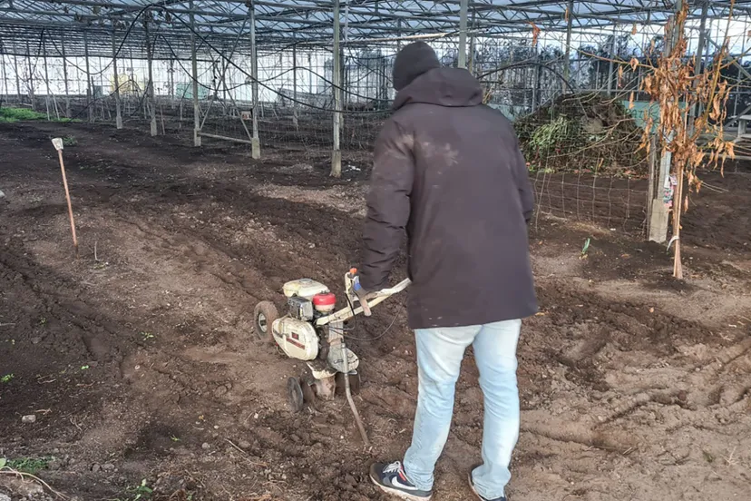 blog11 januari 1 ha kas spitten onder een sneeuwdak