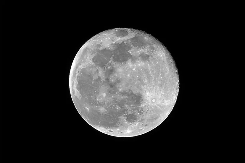 nacht volle maan rgb stock