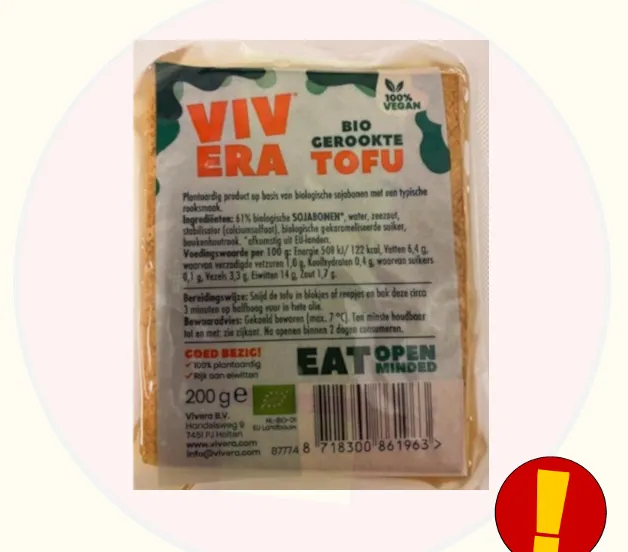 recall vivera bio gerookte tofu productfoto