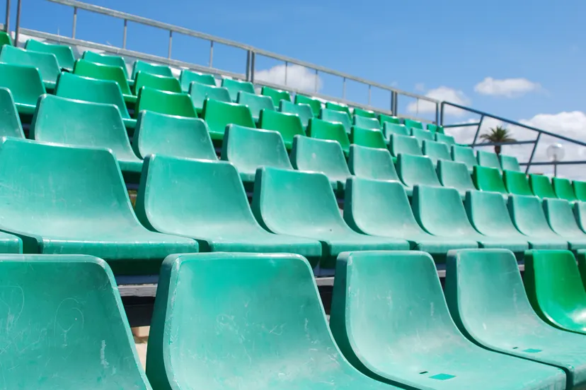 stadium green bleachers xyrj7v