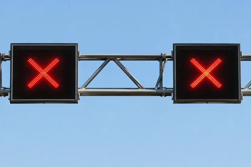 afsluiting snelweg