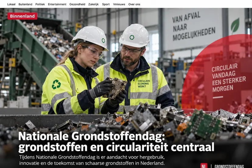 nationale grondstoffendag illustratie