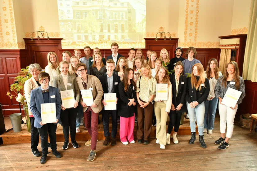 alle 29 genomineerde leerlingen