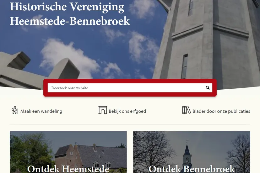 hvhb schermopname vernieuwde website