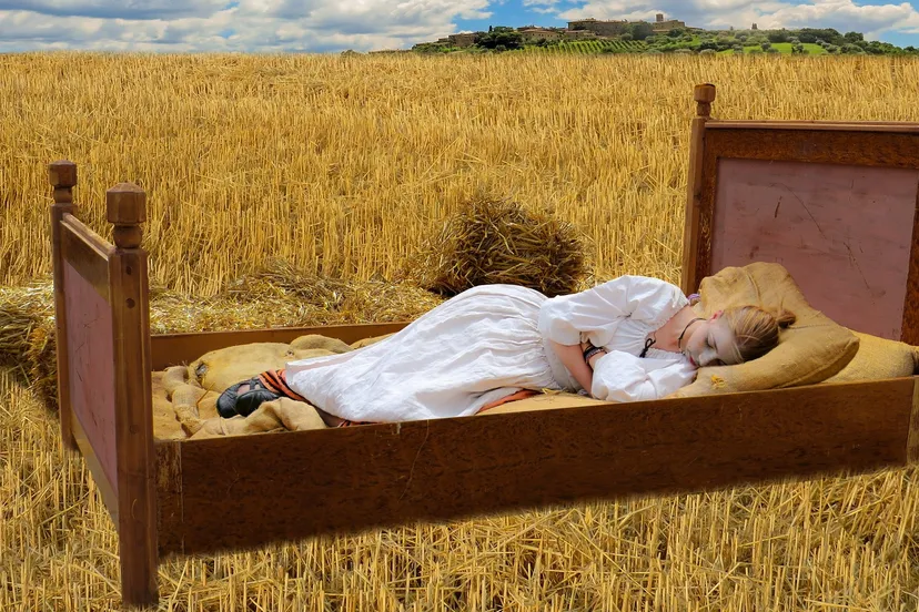 slaap maxpixelfreegreatpicturecom girl cornfield bed nostalgia good night sleep 921061