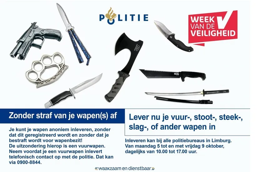 zonder straf van je wapen af