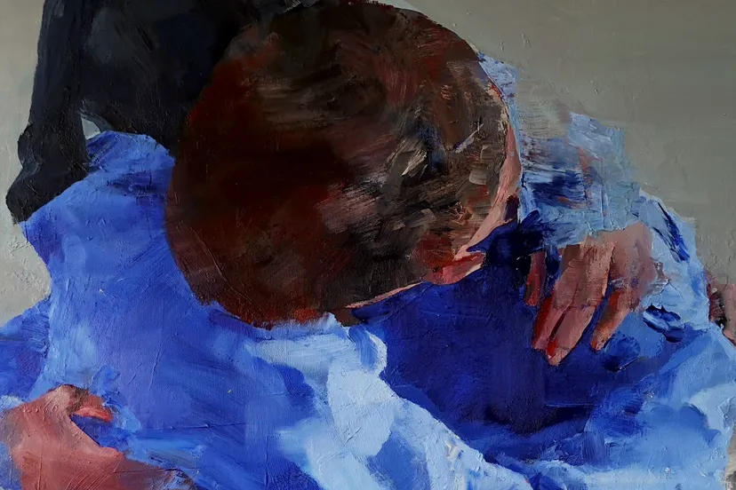 embrace80x90 oil on canvas