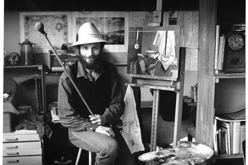 henri bol in zijn atelier in huize padua boekel foto egbert van zon