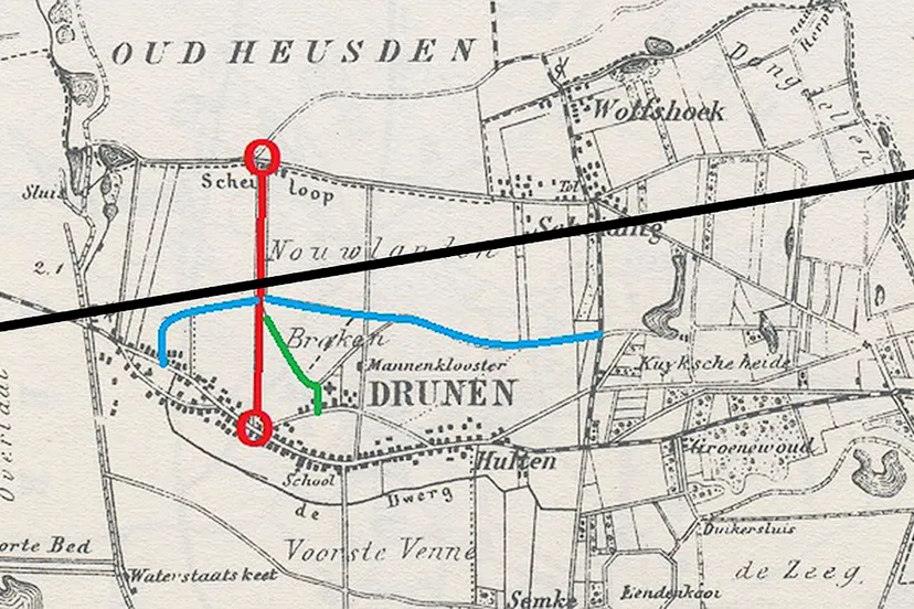 kaart drunen kuyper 1865 paul